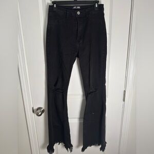 Black Distressed Women's Jeans